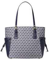 Michael Kors Navy/White Leather Tote